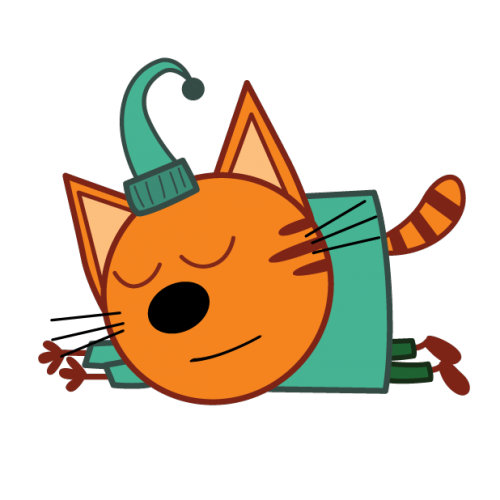 Три Кота котенок Компот уснул