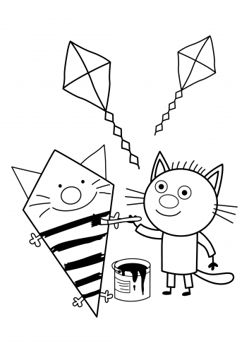 Раскраска Три Кота Изюм