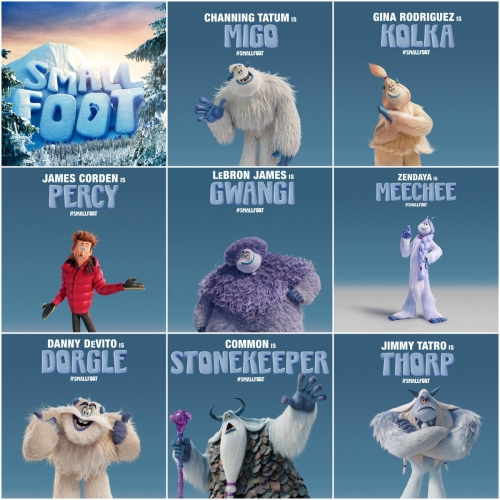 Смолфут главные герои мультфильма на одной картинке