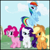 Пинки, Рарити, Эпплджек и Радуга