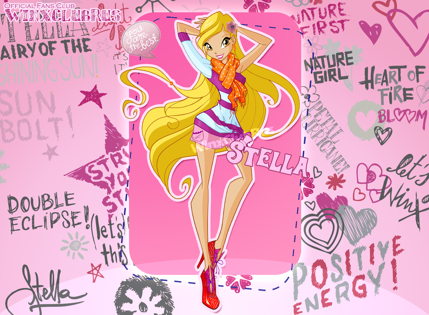 Винкс Клуб Стелла кафе стиль 5го сезона с шарфиком Винкс YouLoveIt.ru