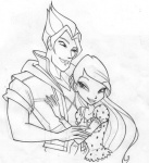 Уникальная Раскраска Муза и Ривен 4 сезон