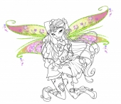 Флора Блумикс Винкс, раскраска