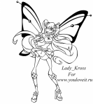 Винкс раскраска стелла софикс