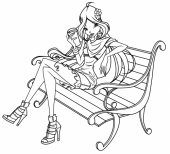 Флора на скамейке