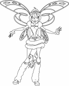 Раскраска любовикс Винкс, Блум