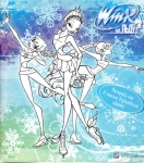 Раскраска Винкс на льду, у Блум другая прическа