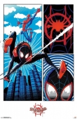 Человек-паук: Через вселенные постер в стиле комикса