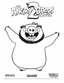 Раскраска Angry Birds 2 в кино скачай и распечатай бесплатно