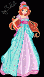 Анимашка с Блум в бальном платье