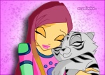 Рокси и тигренок, фанарт от angellwinx