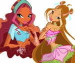Раскрашенный арт Флоры и Лейлы, автор Angellwinx
