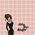 Audrey in school uniform