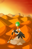 Girl in desert