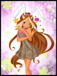 Флора Новогодний Кролик ^^ Карточка by Florainbloom