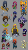 Различные персонажи из Winx