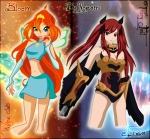 Erza(доспех огненной царицы) & Bloom