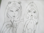 Рисунок Блум и Флоры от angellwinx