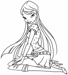 Раскраска Муза винкс 4 сезон