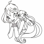 Раскраска Белль и Блум от Karino4ka1996