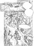 Набросок страницы комикса Чародеек