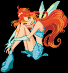 Блум мило сидит