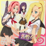 Ино, Сакура и Хината школьницы