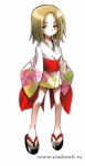 Анна в своем мини кимоно
