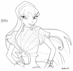 Стелла фанарт...чем-то ее одежда напоминает Сейлормун