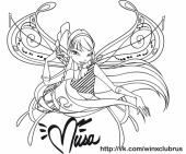 Раскраска Винкс Биливикс Муза