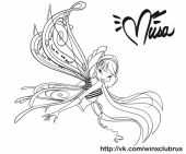 Раскраска Винкс Биливикс Муза