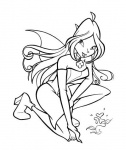Раскраска Flora Winx