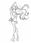 Раскраска Winx Flora