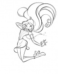 Раскраска Flora Winx Club