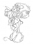 Раскраска Winx Club Flora