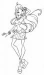 Раскраска Flora Club Winx