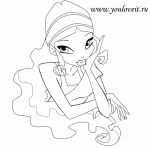 Раскраска лейла спорт  винкс 4 сезон, портрет