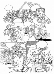Комикс друзья ангелов для раскрашивания