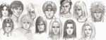 Карандашные портреты персонажей из Наруто