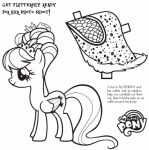 Раскраска Флаттершай с прической