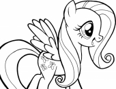 Раскраска Флаттершай