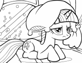 Твайлат (Искорка) с подушкой на голове