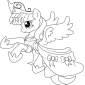 Раскраска Твайлайт Принцесса аликорн