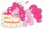 Пинки Пай ест торт