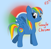 Google Chrome в стиле пони