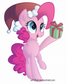 Новогодняя Пинки Пай с подарком