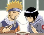 Наруто и Хината едят рамен