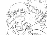 Наруто целует Хинату