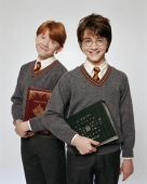 Гарри и Рон с учебниками