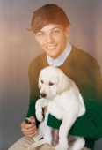 One Direction Луи Томлинсон с щенком
